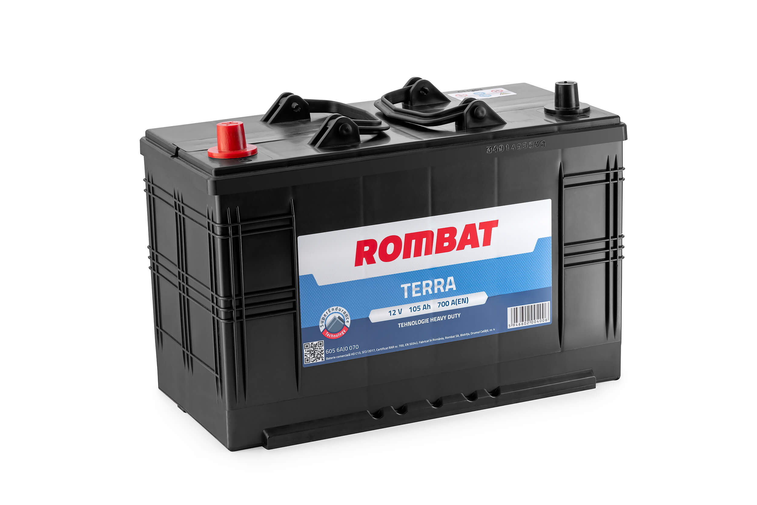 ROMBAT 12V 105Ah Akkumulátor 700A Terra